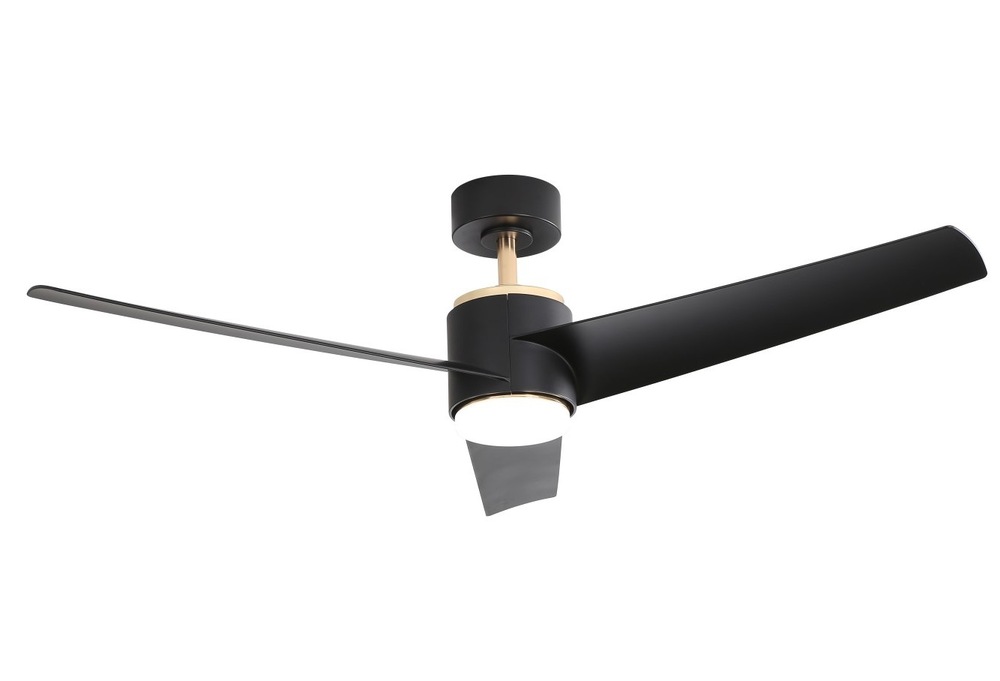 Stropní svítidlo IMMAX NEO LITE BEAUTY SMART LED s ventilátorem, 18W, Wi-Fi, TUYA - černé/zlaté