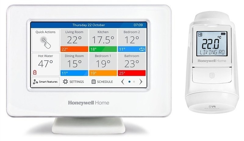 ompletní sada Honeywell Home EvoHome EVO APARTMENT PLUS v elegantním bílém provedení