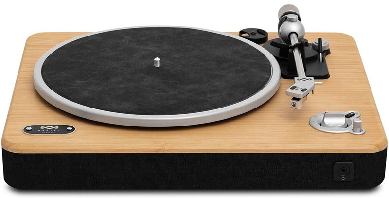 Gramofon MARLEY Stir It Up Wireless 2 s reproduktory, černá a hnědá barva