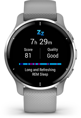 Chytré hodinky Garmin Venu 2 Plus - Slate/Black Silicone Band
