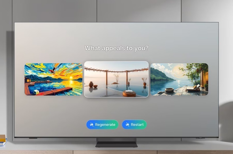 Generování tapety televize pomocí AI na televizi Samsung
