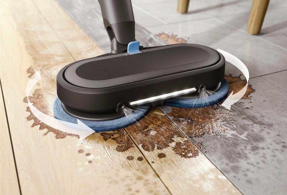 Mopovací hubice ActiveMop vysavače Electrolux odstraňuje špínu z podlahy.