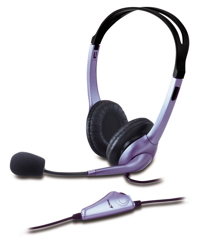 Headset Genius HS-04S, 1x 3,5mm jack - černý/stříbrný