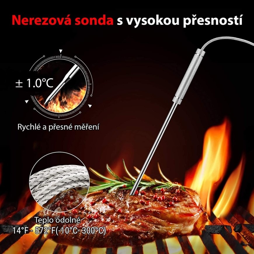 Teploměr do masa ThermoPro TP-27B oranžový Teploměr ThermoPro TP27B