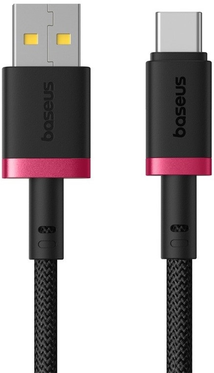 Kabel Baseus Dura USB/USB-C, 60W, 1m - černý/červený