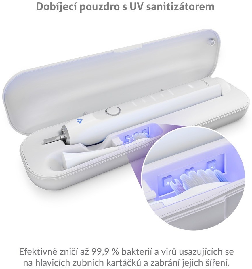 Zubní kartáček TrueLife SonicBrush Clean70 UV bílý Zubní kartáček TrueLife SonicBrush Clean70 UV bílý