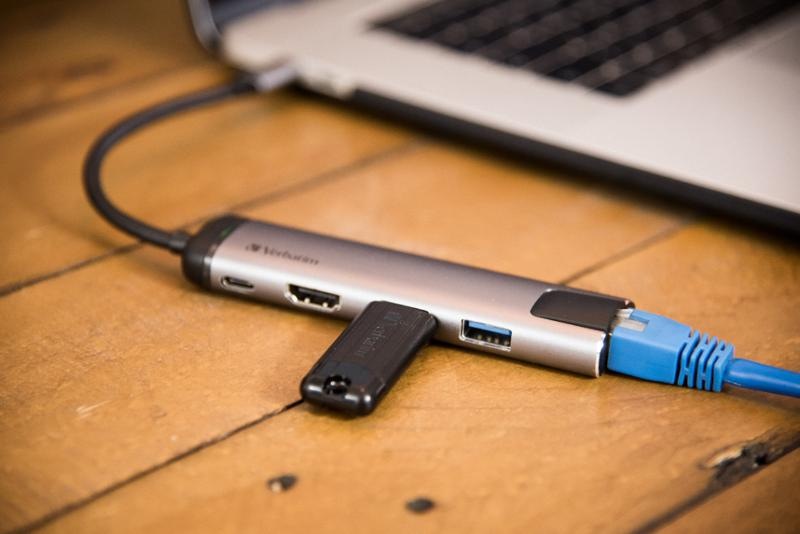 USB Hub Verbatim USB-C/2xUSB 3.0, HDMI, RJ45 šedý
