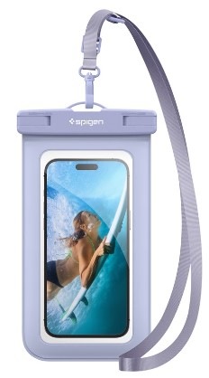 Pouzdro na mobil sportovní Spigen Aqua Shield WaterProof Case A601 - Aqua Blue