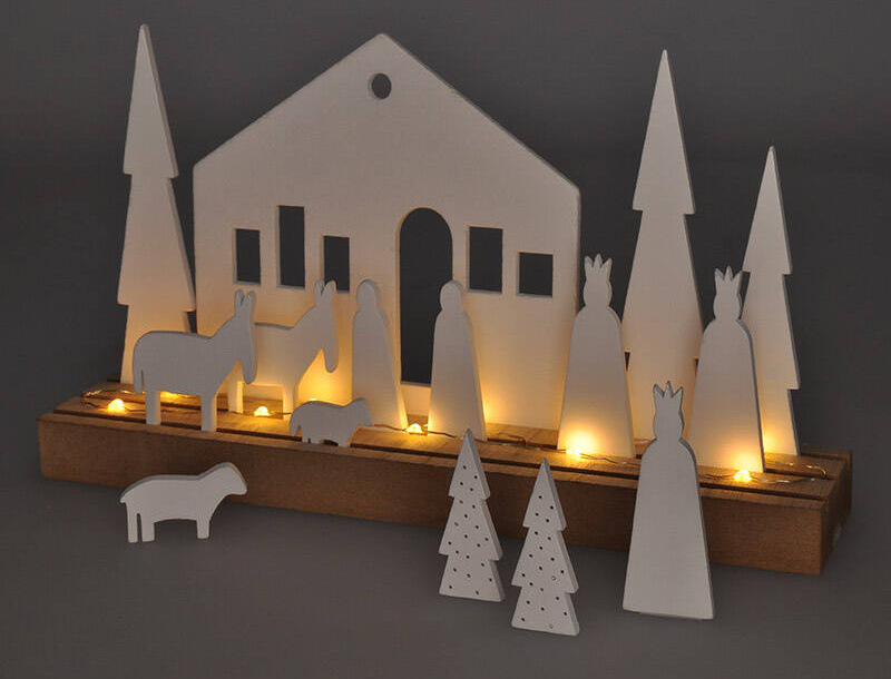 LED dekorace Solight zimní vesnička, modulární, 14 prvků, 10x LED, 2x AAA LED dekorace Solight zimní vesnička, modulární, 14 prvků, 10x LED, 2x AAA