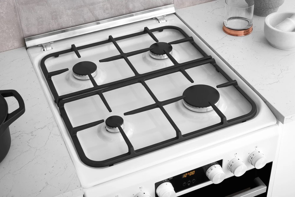 Kombinovaný sporák Whirlpool WS5G8CHW/E bílý Sporák K50 Whirlpool WS5G8CHW/E