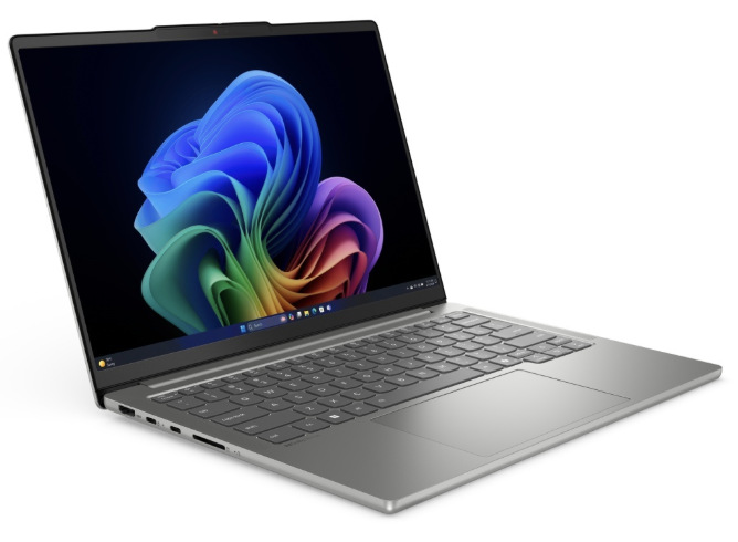 Notebook Lenovo IdeaPad Pro 5 14AKP10 z levého úhlu s viditelnými bočními porty