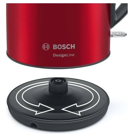 Rychlovarná konvice Bosch DesignLine TWK3P424 černá/červená Rychlovarná konvice Bosch DesignLine TWK3P424 černá/červená