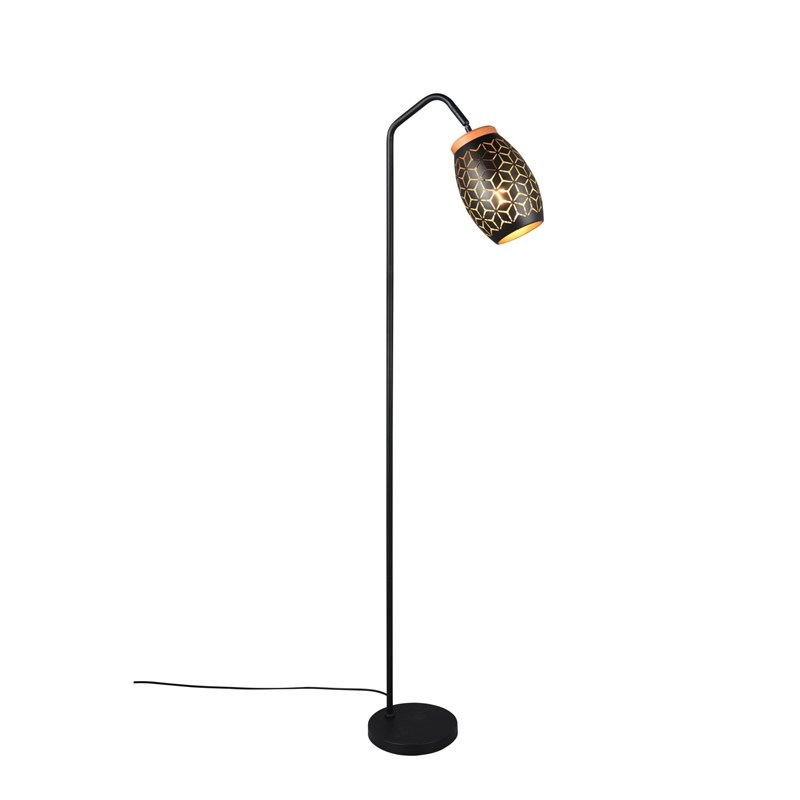 Stojací lampa Reality BIDAR, E29 zlatá