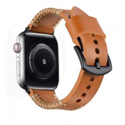 Náhradní řemínek koženkový iWatch+ adapter 42/44mm (Hnědý)