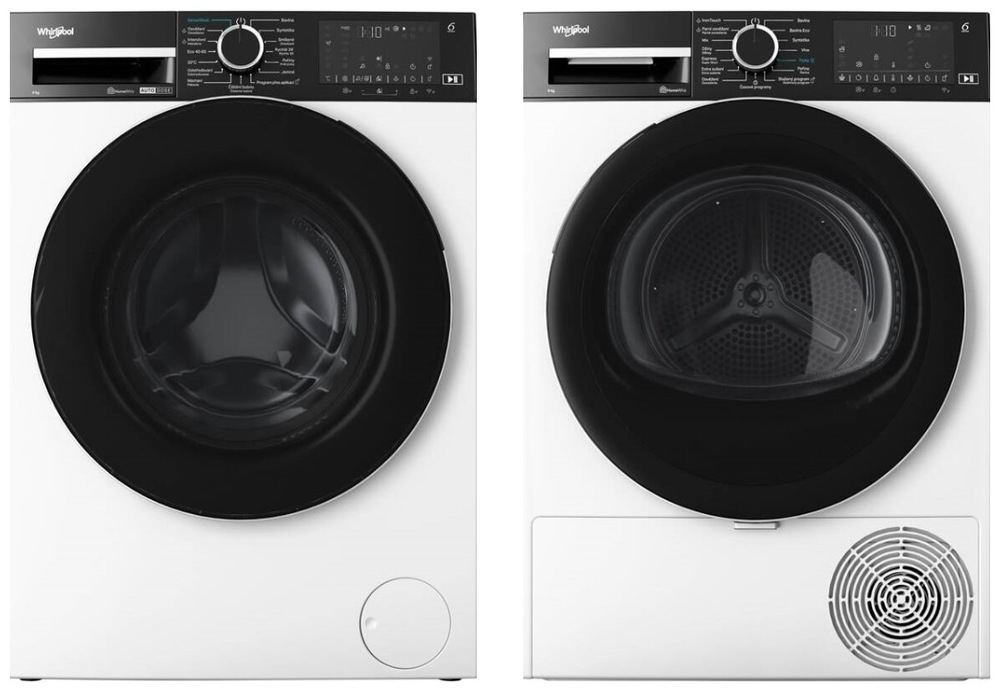 Set Whirlpool pračka WPM 87W ADS CS + sušička C WD 85M WBS CZ