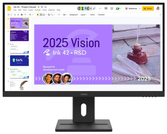 Monitor Lenovo ThinkVision E27Q-40 27",WLED podsvícení, IPS panel, 4ms, 1500: 1, 350cd/m2, 2560 × 1440 WQHD, - černý