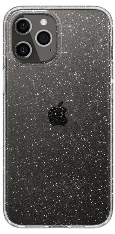 Kryt na mobil Spigen Liquid Crystal Glitter na Apple iPhone 12/12 Pro průhledný