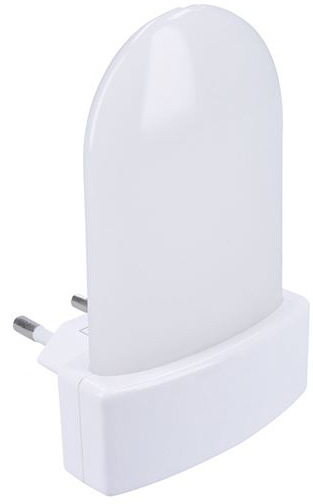 Noční světlo Solight 0,5 W, RGB, se světelným sensorem - bílé
