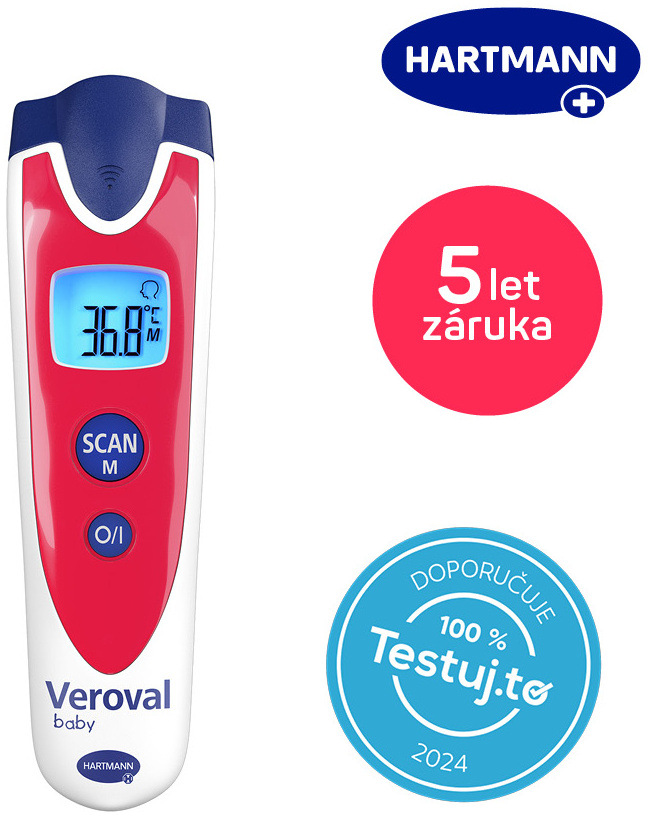 Teploměr HARTMANN Veroval baby červený