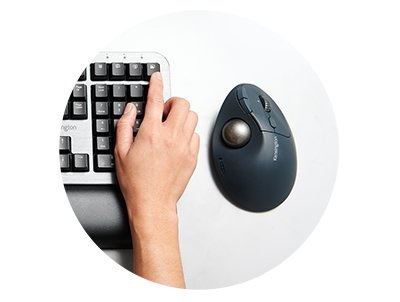 Trackball KENSINGTON Pro Fit Ergo TB550 EQ černá/stříbrná Trackball KENSINGTON Pro Fit Ergo TB550 EQ černá/stříbrná