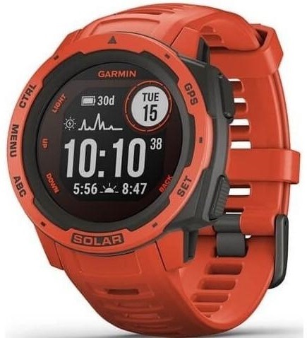 Chytré hodinky Garmin Instinct Solar Optic červené Chytré hodinky Garmin Instinct Solar Optic červené