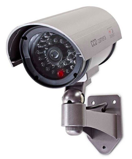 Maketa zabezpečovací kamery Nedis s infračervenou LED, bullet, IP44, venkovní