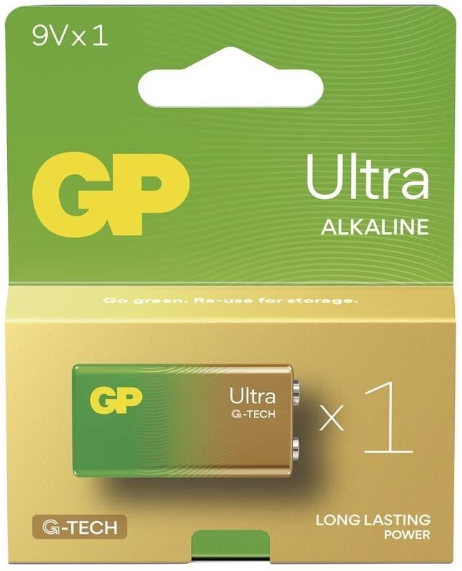 Baterie alkalická GP Ultra 9V (6LF22), 1 ks