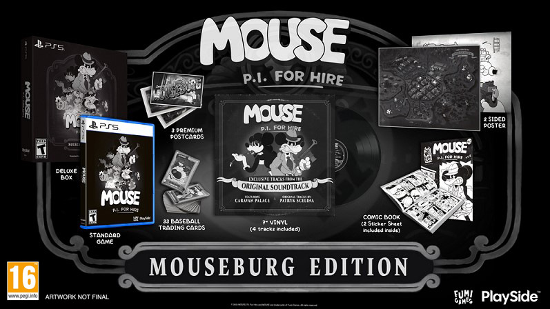 Hra PlaySide PlayStation 5 Mouse P.I. for Hire - Mouseburg Edition Obsah edice hry Mouse P.I. for Hire - Mouseburg Edition.