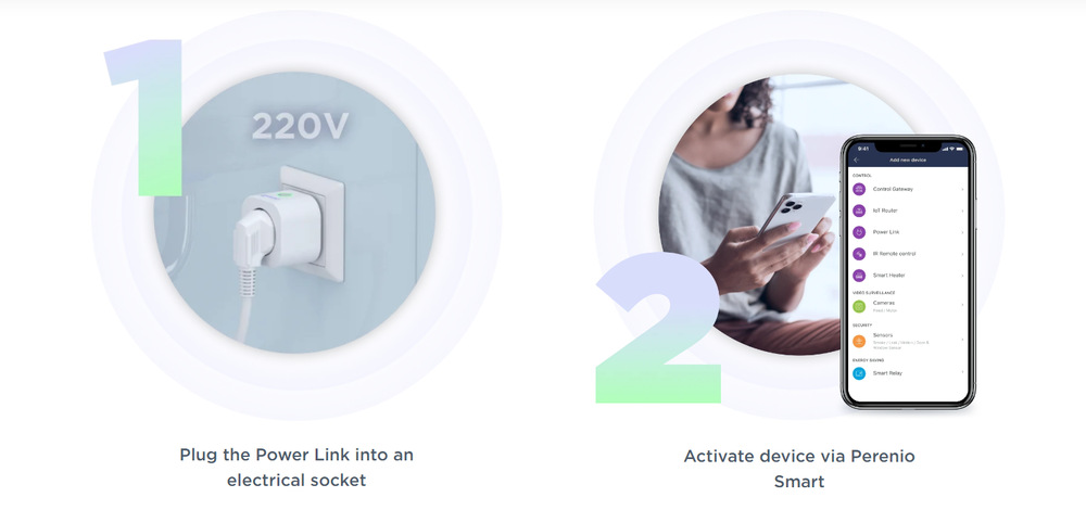 Chytrá zásuvka Perenio Power Link WiFi bílá Chytrá zásuvka Perenio Power Link WiFi bílá