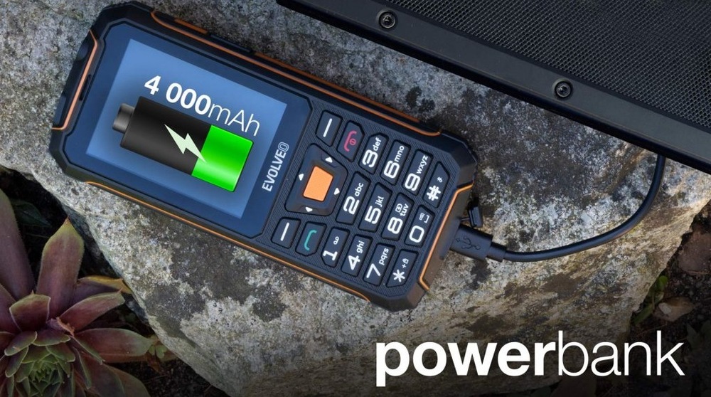 Mobilní telefon Evolveo StrongPhone Z6 černý/oranžový Mobilní telefon Evolveo StrongPhone Z6 černý/oranžový