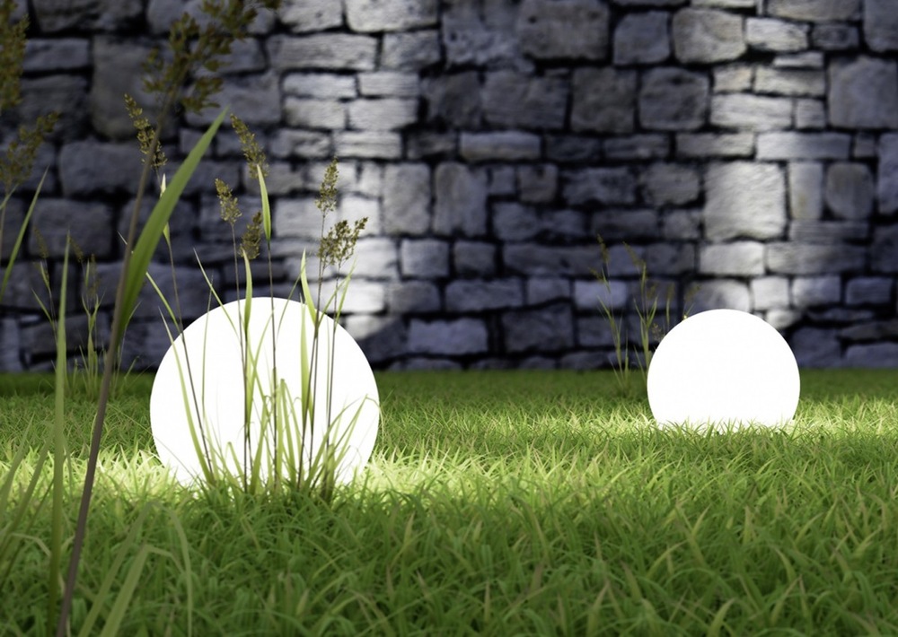 Venkovní svítidlo Reality Bolo, průměr 30 cm - černá