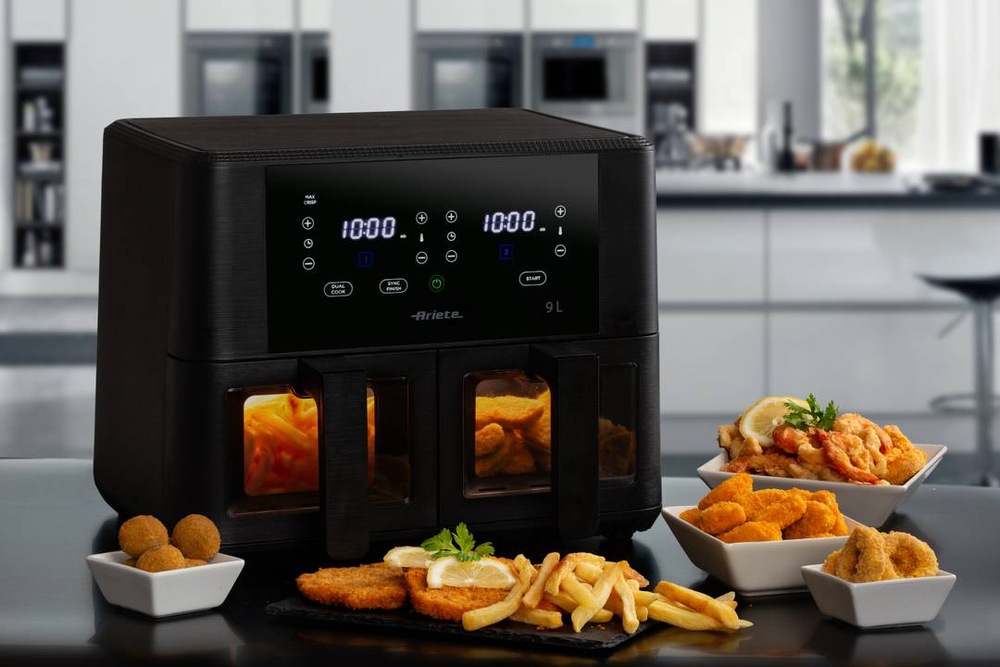 Fritéza horkovzdušná Ariete Air Fryer 4631 Double, 9 l černá