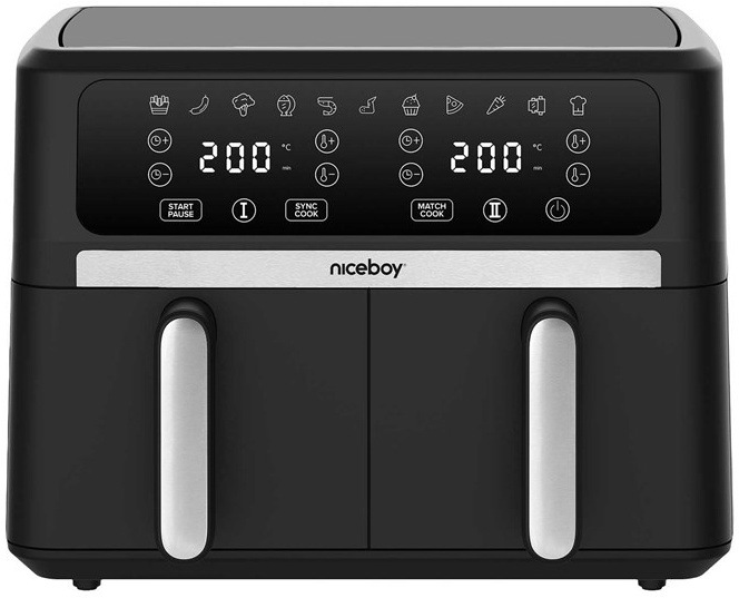 Fritéza horkovzdušná Niceboy AirFryer DUO černá