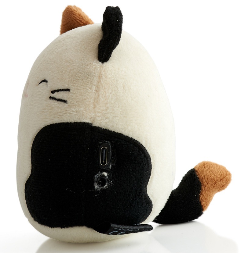 Přenosný reproduktor Lazerbuilt Squishmallows Cam z boční strany se vstupy