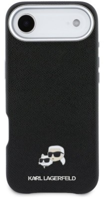 Kryt na mobil Karl Lagerfeld PU Karl and Choupette Heads Pins MagSafe na Apple iPhone Air černý Kryt na mobil Karl Lagerfeld PU Karl and Choupette Heads Pins MagSafe na Apple iPhone Air - černý
