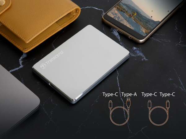 Externí pevný disk 2,5" Transcend StoreJet 25C3S 1TB, USB-C (3.1 Gen 1) stříbrný Externí pevný disk 2,5" Transcend StoreJet 25C3S 1TB, USB-C (3.1 Gen 1) stříbrný