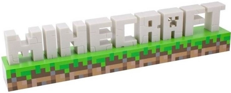 Stolní lampička Epee Minecraft logo - bílá/zelená/hnědá