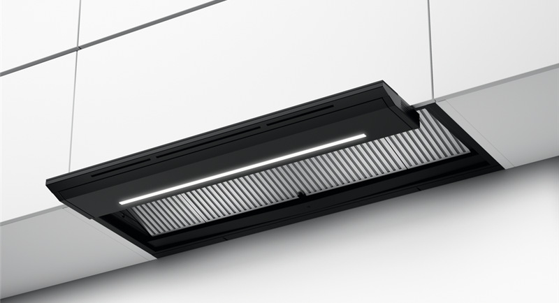 Odsavač par Faber IN-NOVA ZERO DRIP EXTREME BK MATT A60 nabízí úspornou LED technologii pro rovnoměrné nasvícení pracovní zóny