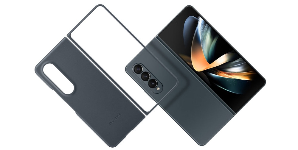 Kryt na mobil Samsung Galaxy Z Fold4 Leather šedý