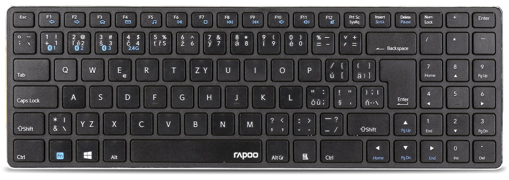 Klávesnice Rapoo E9100M, CZ/SK černá