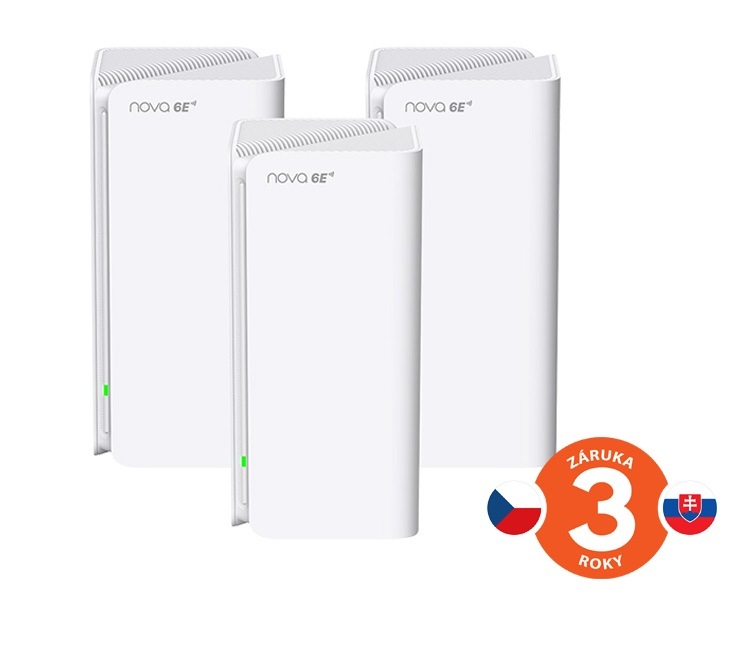Komplexní Wi-Fi systém Tenda MX21 Pro, Wireless AXE5700 Mesh router WiFi 6E (3 ks) bílý