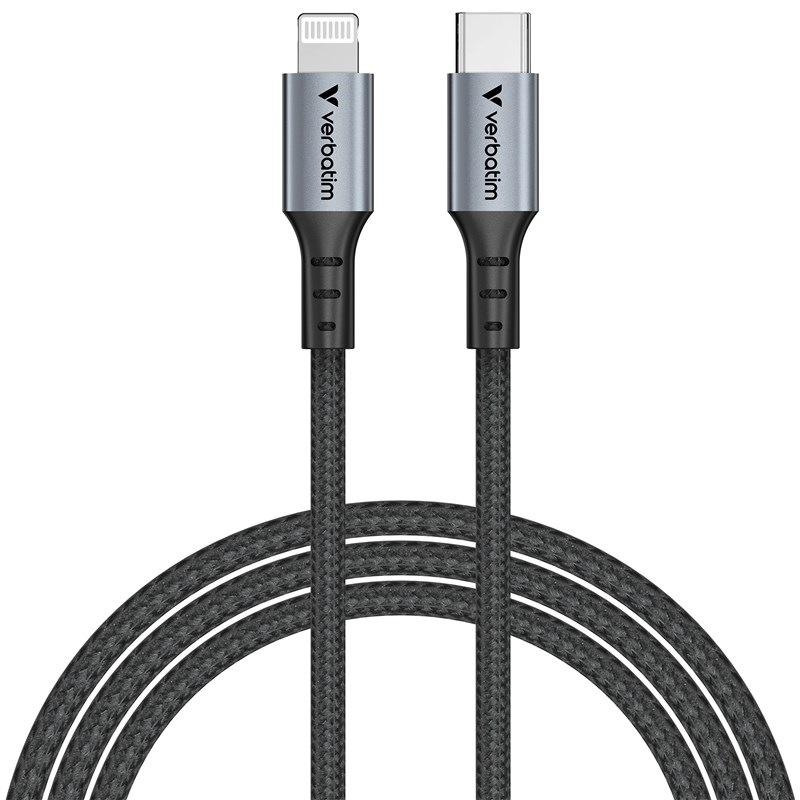 Kabel Verbatim Sync & Charge USB-C/Lightning 1,2m - černý