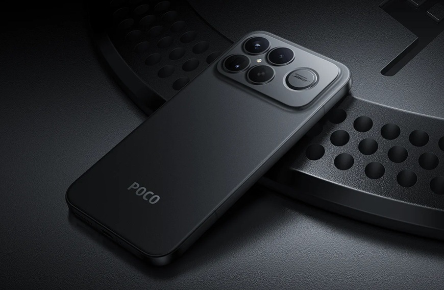 Mobilní telefon Poco F8 Ultra 5G 16 GB / 512 GB modrý Detail obrázku zadní části telefonu.