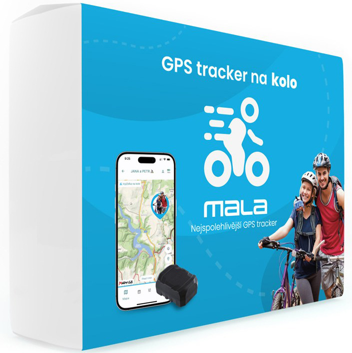 GPS lokátor Mala tracker pro jízdní kolo, černá barva