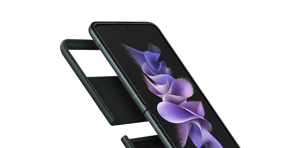 Kryt na mobil Samsung Leather Cover Galaxy Z Flip3 černý