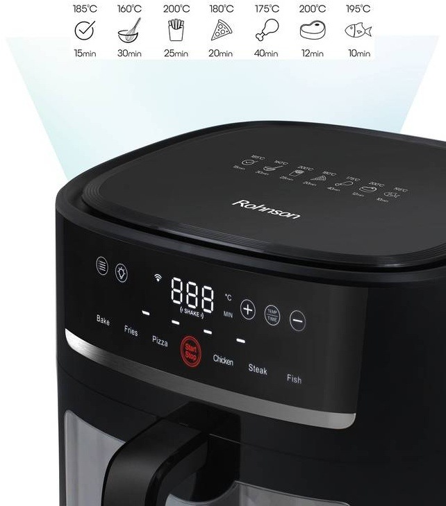 Fritéza horkovzdušná Rohnson R-2834 SmartChef XL Wi-Fi 8 l černá