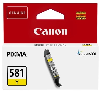 Inkoustová náplň Canon CLI-581 Y, 99 stran žlutá