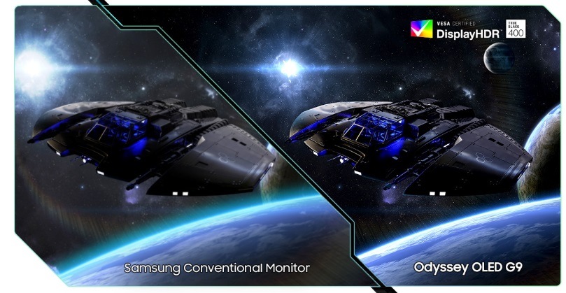 Herní monitor Samsung Odyssey OLED G9 stříbrný