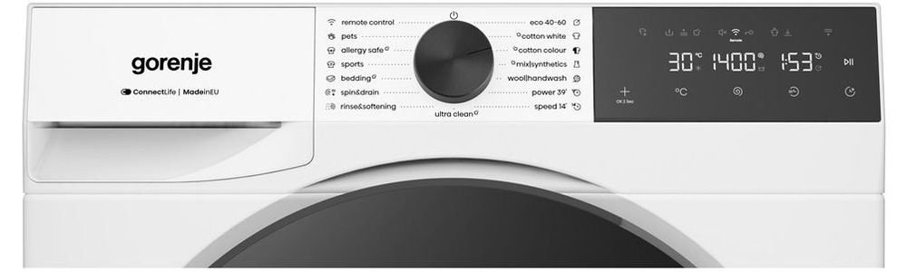 Pračka Gorenje G400 WG474A21 UltraClean bílá Programy a displej pračky Gorenje