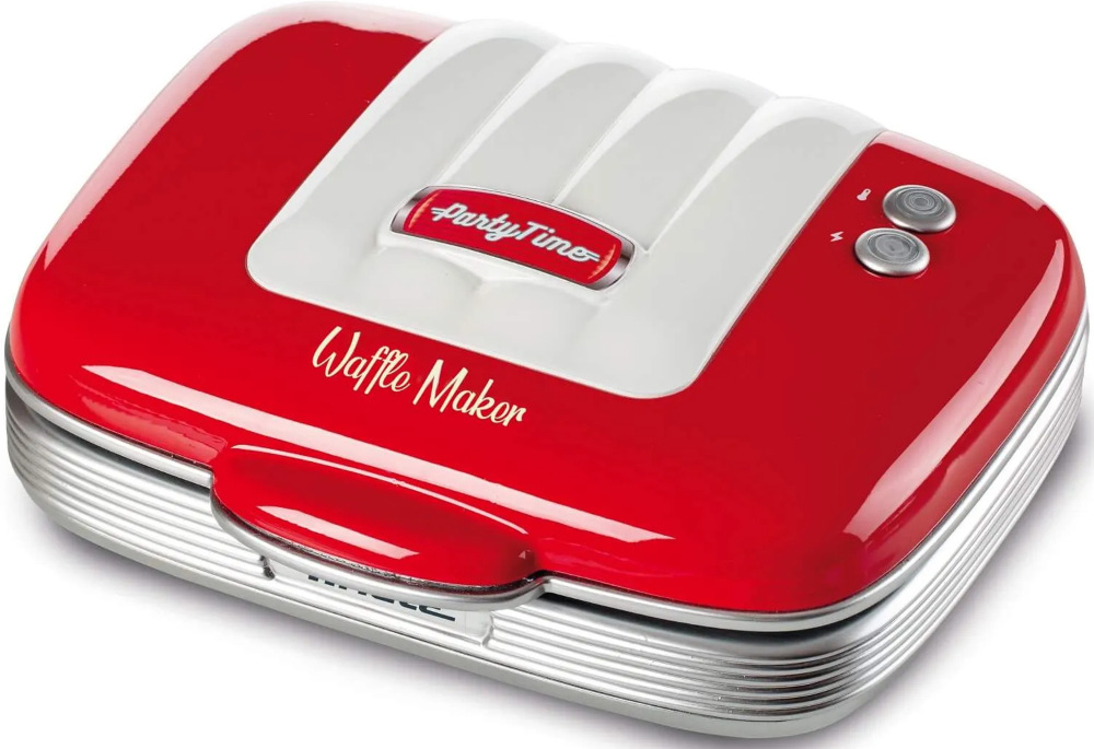 Ariete Party Time Waffle Maker 1973, červená